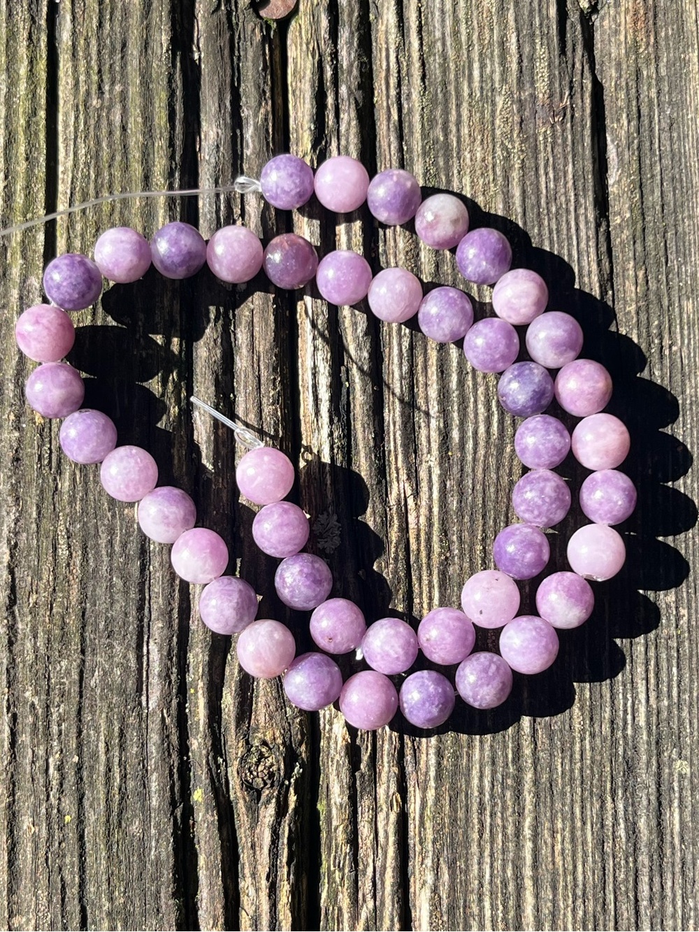 Light Lepidolite Bead Strand